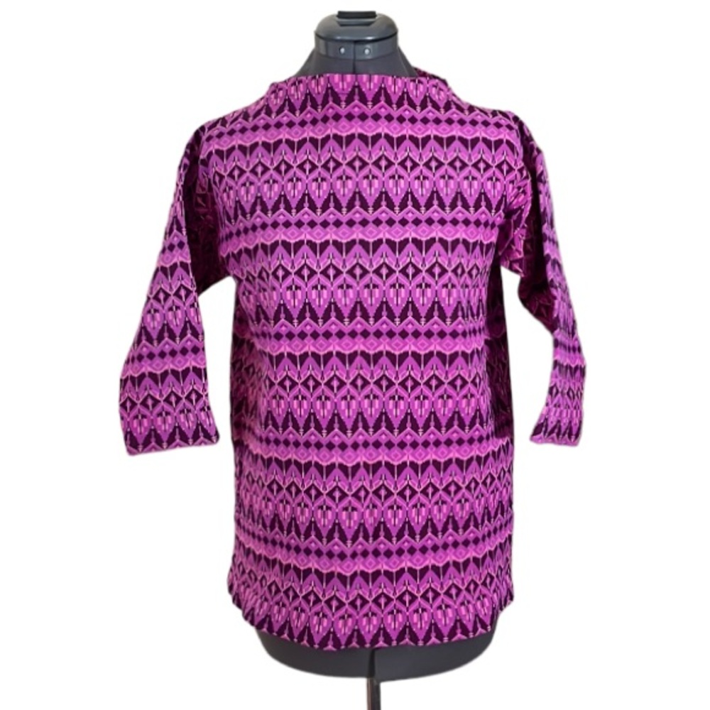 Jer-Sea of Sweden Vintage Pink and Purple Mock Neck Top